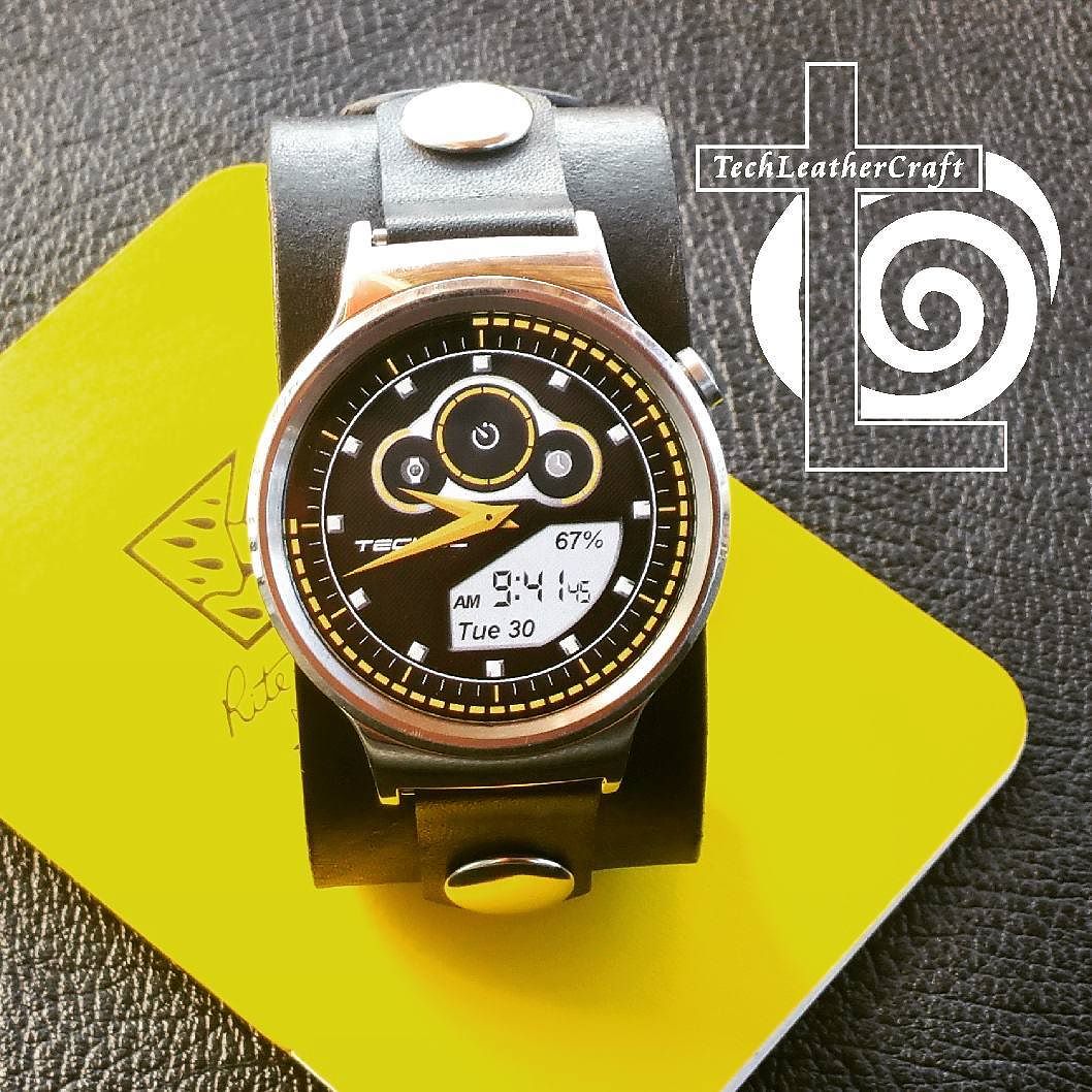 Leather Huawei SmartWatch Cuff TechLeatherCraft
