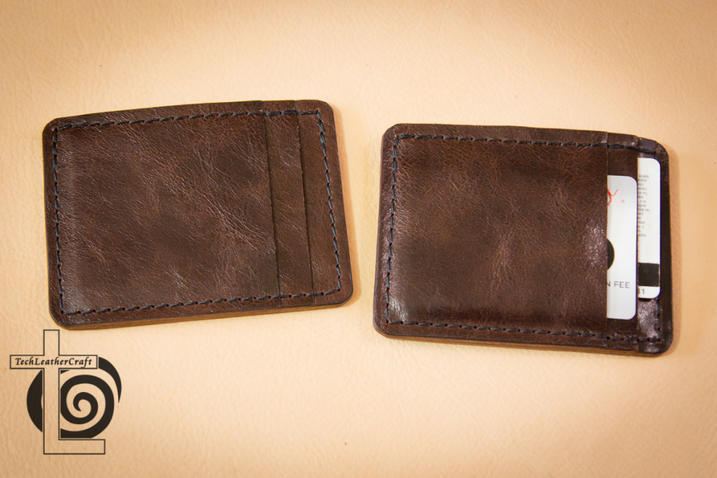 Two Slim Wallets Front Card Slot View