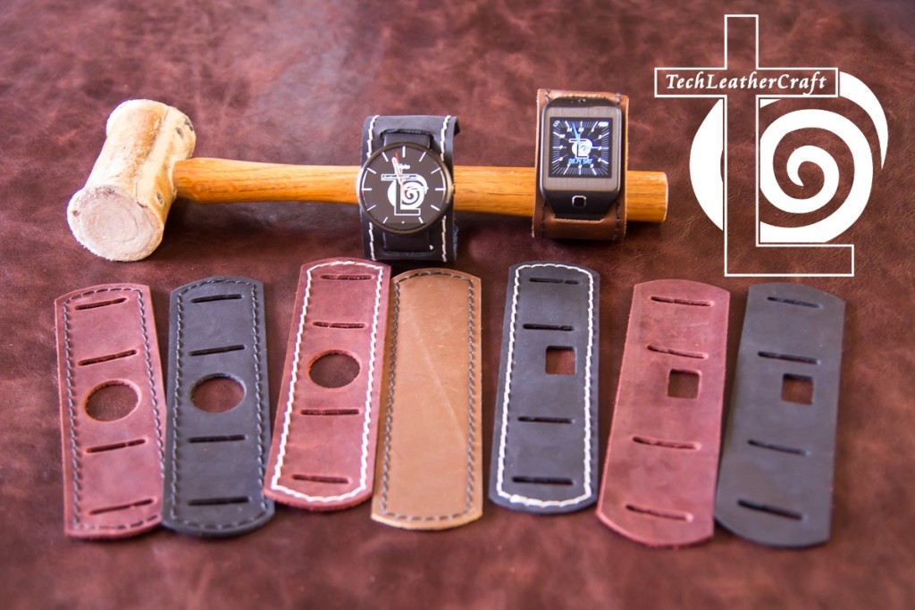 SlipOn SmartWatch Leather Cuff TechLeatherCraft