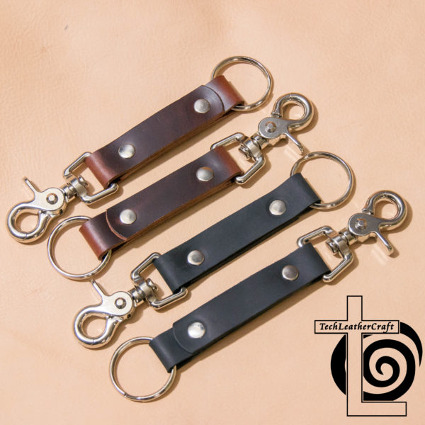 Leather Trigger Snap Keychain