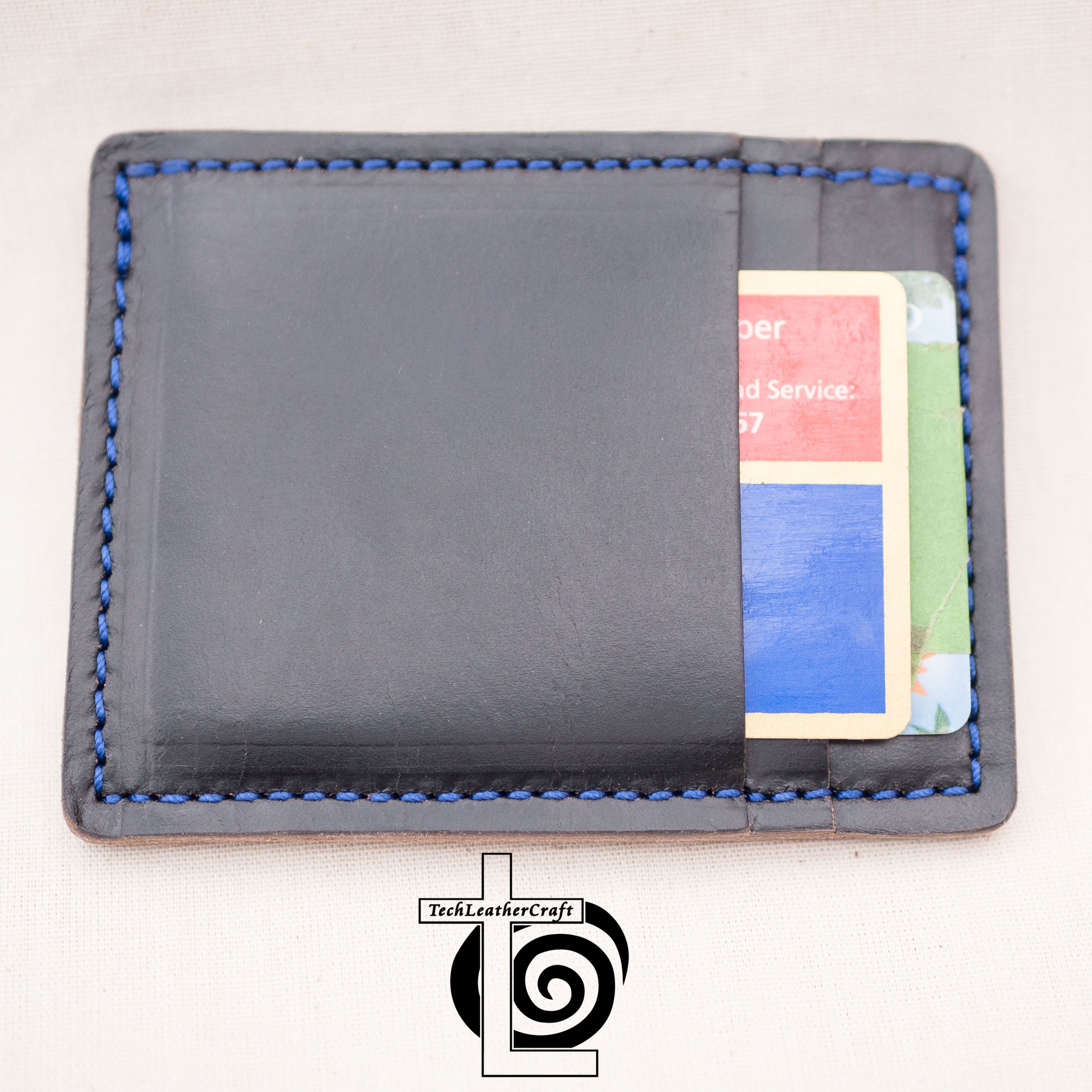 Slim Minimalist Wallet Horween Leather | TechLeatherCraft