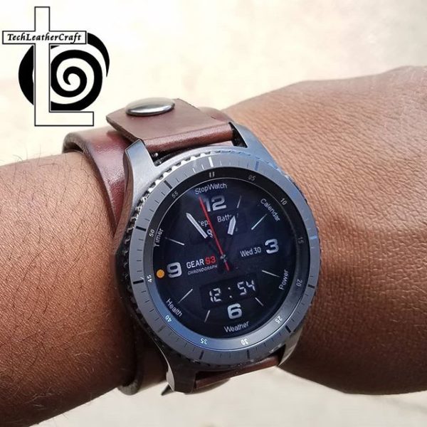 Smartwatch Leather Cuff : Samsung Gear S3 Frontier