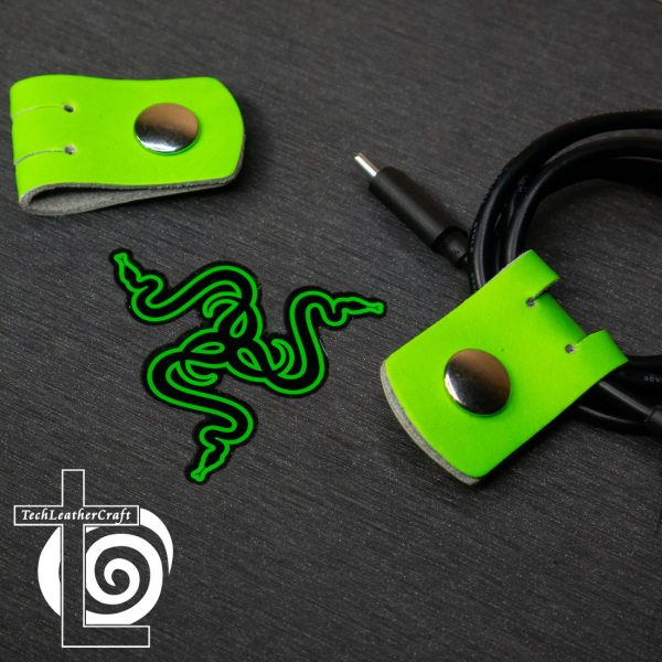 Neon Green Razer Gaming Cord Holder