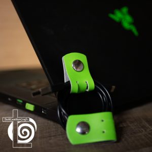 Neon Green Razer Gaming Cord Holder