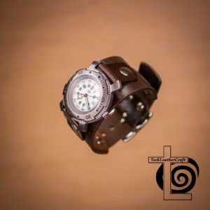 Leather Watch Cuff (Vintage) Swiss Army Watch