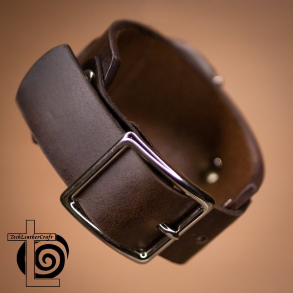 Leather Watch Cuff (Vintage) Swiss Army Watch