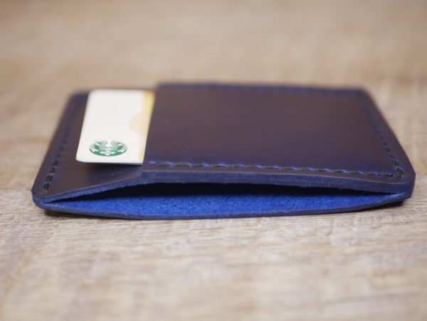 Blue Horween Chromexcel Slim Wallet